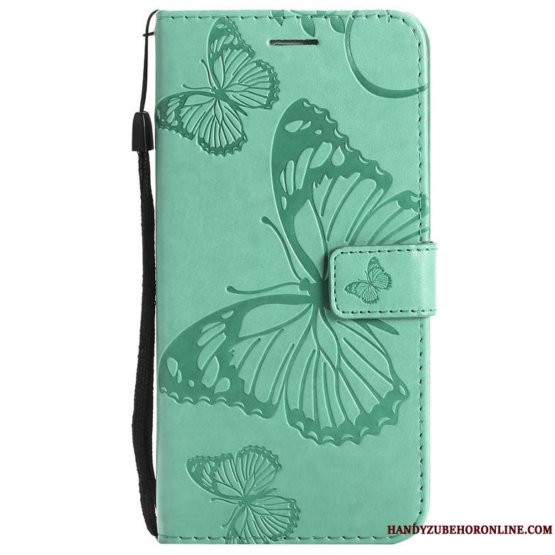 Huawei P Smart+ 2019 Fleurs De Papillons Coque De Téléphone Incassable Étui En Cuir Housse Fluide Doux Protection