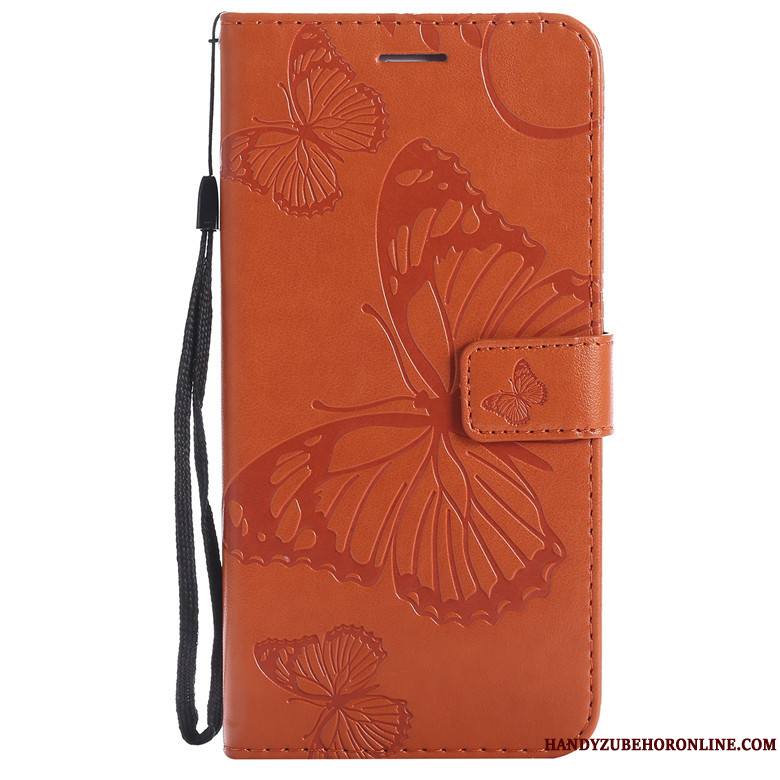 Huawei P Smart+ 2019 Fleurs De Papillons Coque De Téléphone Incassable Étui En Cuir Housse Fluide Doux Protection