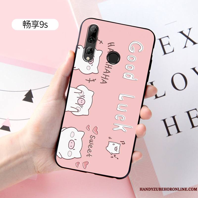 Huawei P Smart+ 2019 Incassable Coque Protection Charmant Délavé En Daim Tout Compris Fluide Doux