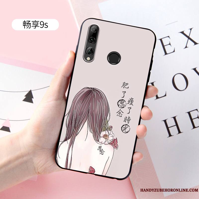 Huawei P Smart+ 2019 Incassable Coque Protection Charmant Délavé En Daim Tout Compris Fluide Doux