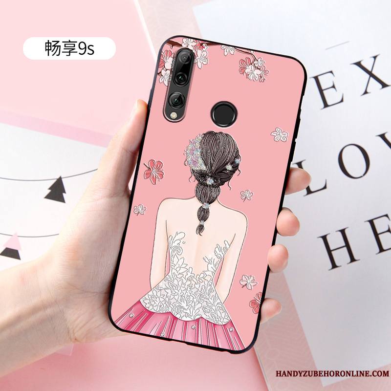 Huawei P Smart+ 2019 Incassable Coque Protection Charmant Délavé En Daim Tout Compris Fluide Doux