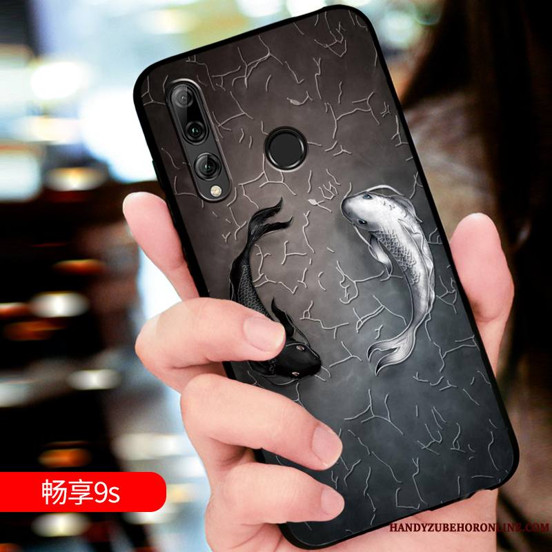 Huawei P Smart+ 2019 Incassable Silicone Délavé En Daim Luxe Nouveau Protection Coque