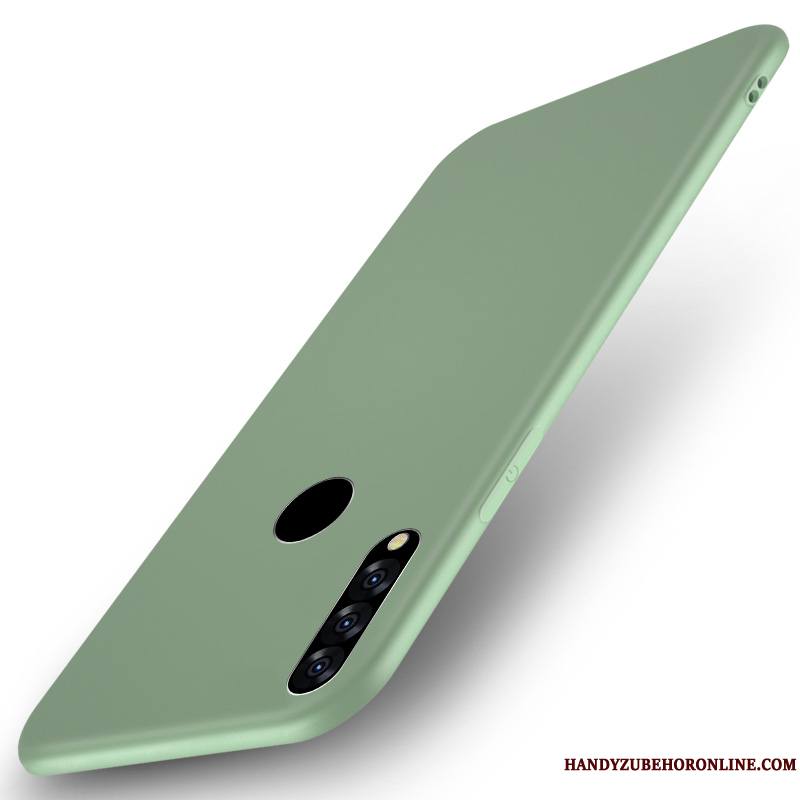 Huawei P Smart+ 2019 Incassable Étui Légère Jaune Couleur Unie Coque Protection