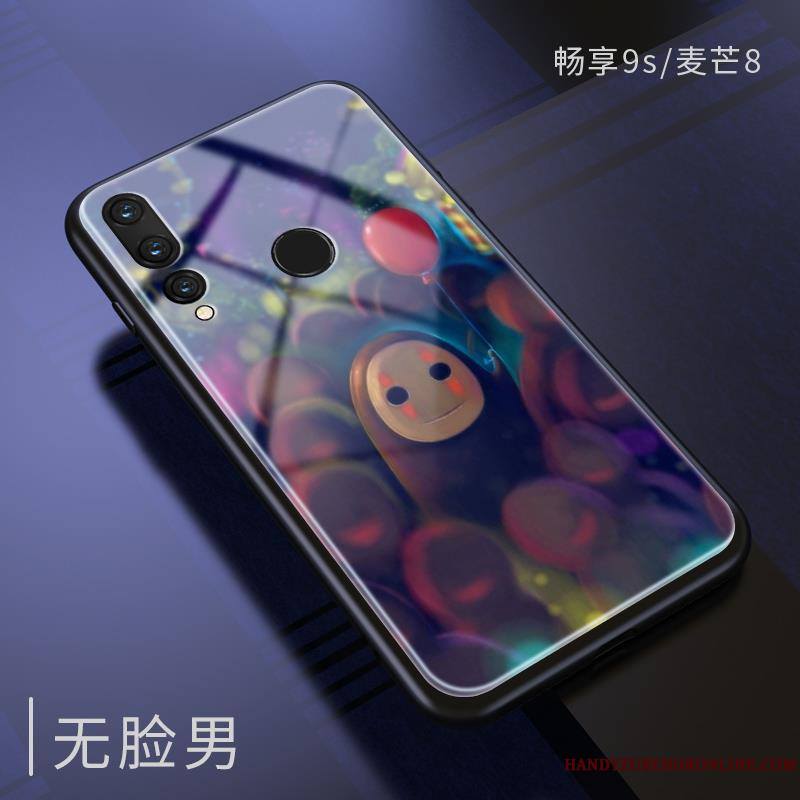 Huawei P Smart+ 2019 Marque De Tendance Verre Coque Fluide Doux Vert De Téléphone Charmant