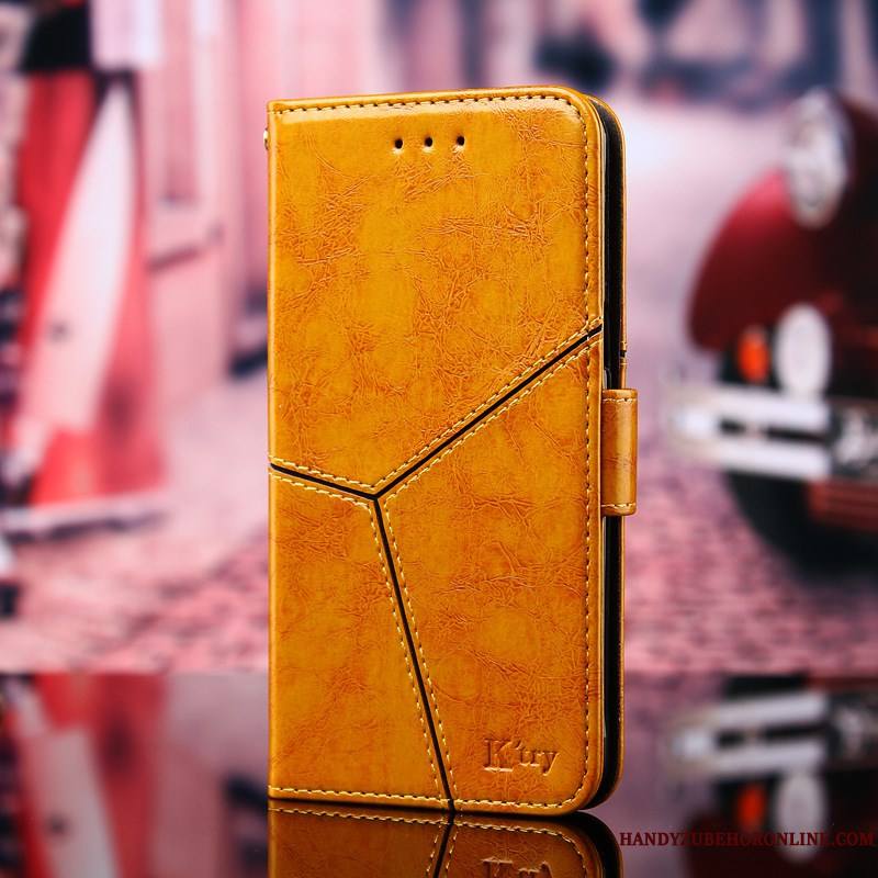 Huawei P Smart 2019 Mode Support Coque De Téléphone Rouge Une Agrafe Étui En Cuir