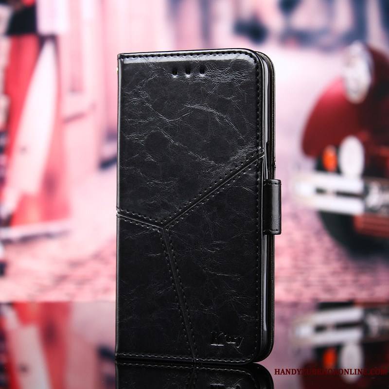 Huawei P Smart 2019 Mode Support Coque De Téléphone Rouge Une Agrafe Étui En Cuir