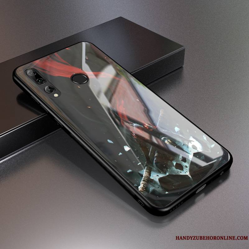 Huawei P Smart+ 2019 Personnalité Rouge Étui Tempérer Protection Coque De Téléphone Modèle