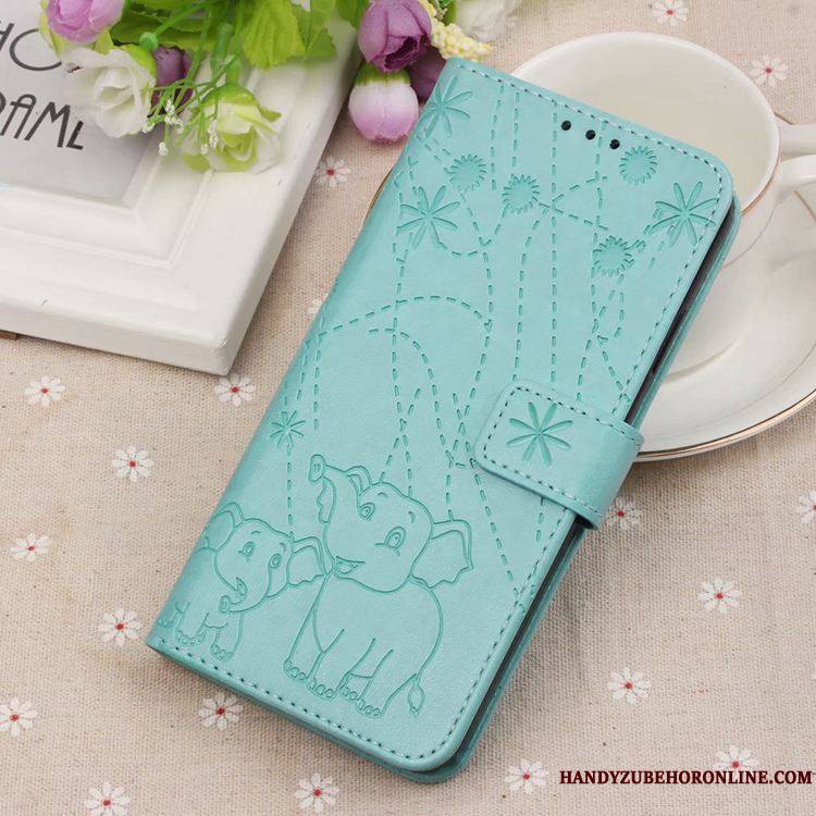 Huawei P Smart+ 2019 Vert Coque De Téléphone Clamshell Étui En Cuir