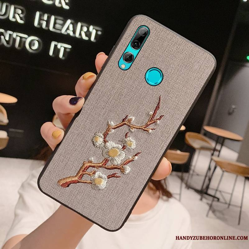 Huawei P Smart+ 2019 Étui Noir Coque De Téléphone Protection Fluide Doux Silicone Créatif