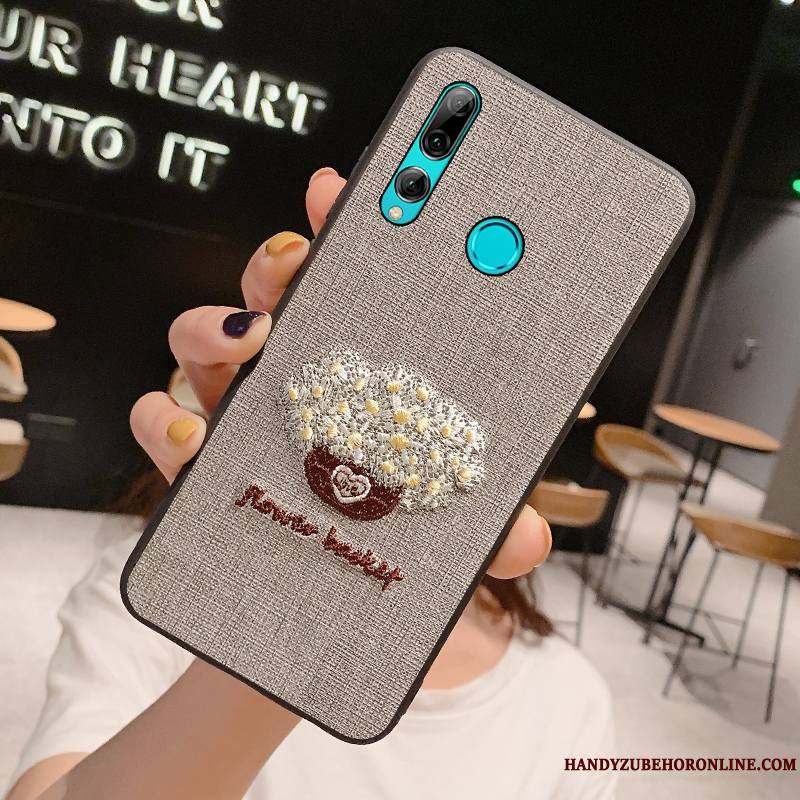 Huawei P Smart+ 2019 Étui Noir Coque De Téléphone Protection Fluide Doux Silicone Créatif