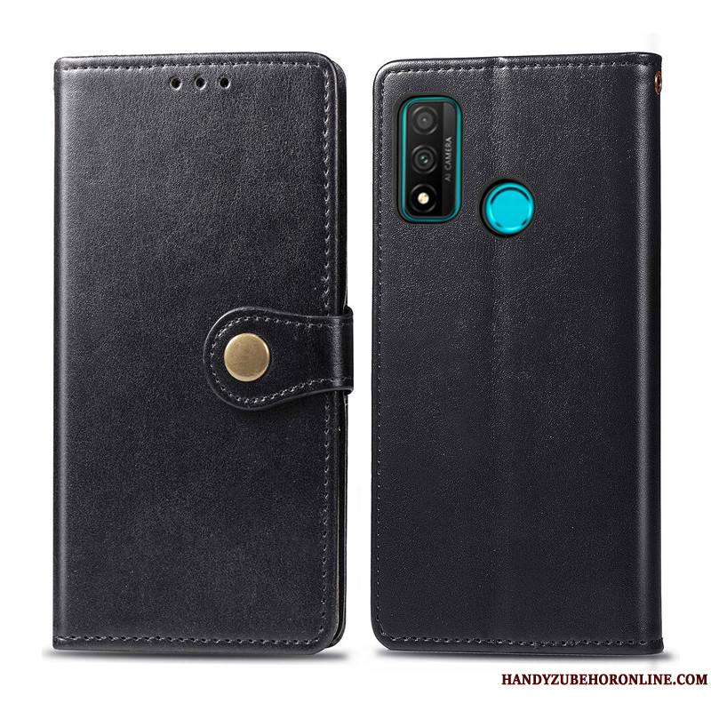 Huawei P Smart 2020 Coque Ornements Suspendus Similicuir Protection Étui Business Simple Étui En Cuir