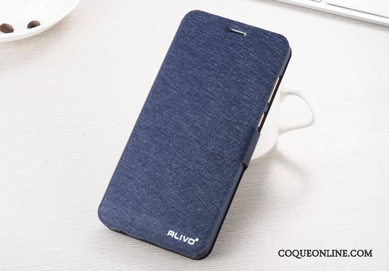 Huawei P Smart Bleu Clamshell Coque De Téléphone Étui En Cuir Protection