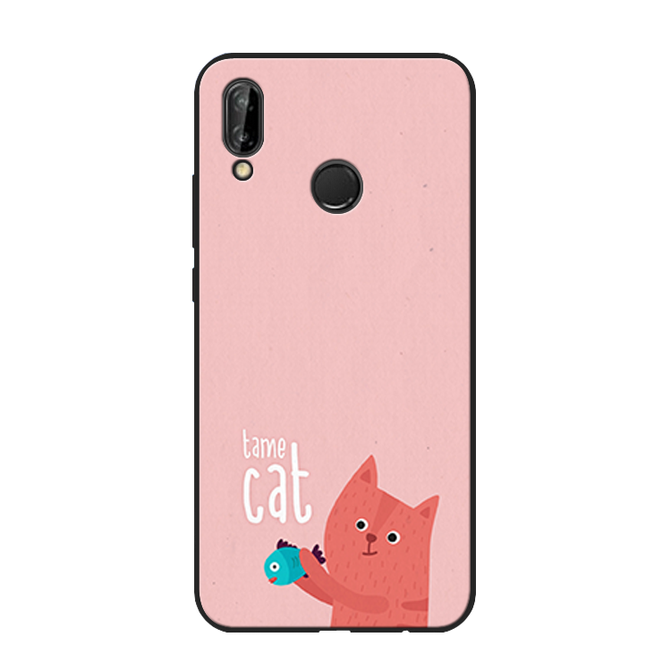 Huawei P Smart+ Chat Étui Silicone Protection Jeunesse Coque De Téléphone Dessin Animé