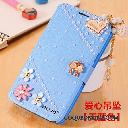 Huawei P Smart Clamshell Coque De Téléphone Étui En Cuir Incassable Protection Bleu Clair