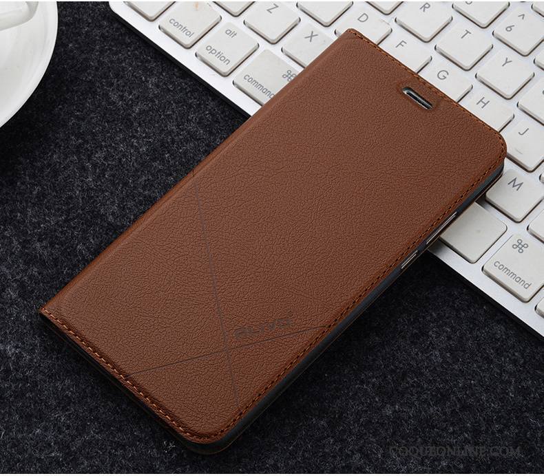 Huawei P Smart Coque De Téléphone Housse Or Étui Étui En Cuir Protection