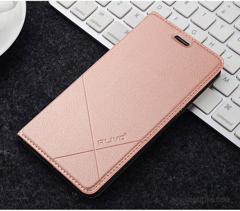 Huawei P Smart Coque De Téléphone Housse Or Étui Étui En Cuir Protection