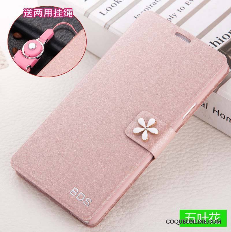 Huawei P Smart Coque De Téléphone Housse Étui En Cuir Incassable Protection Rose