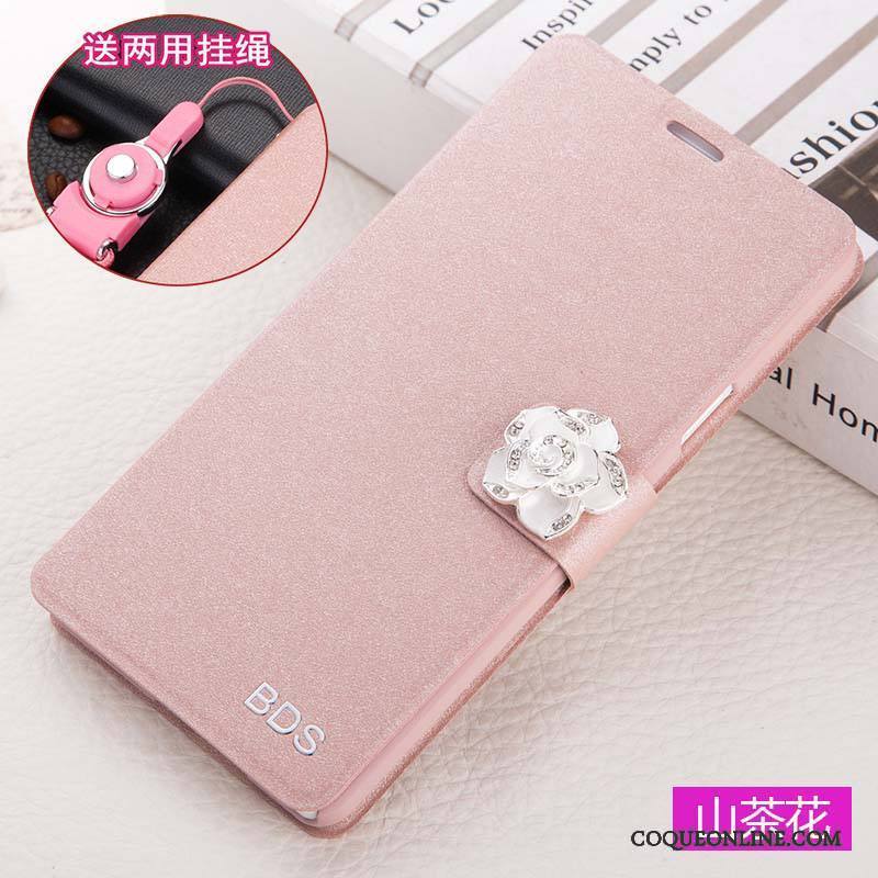 Huawei P Smart Coque De Téléphone Housse Étui En Cuir Incassable Protection Rose