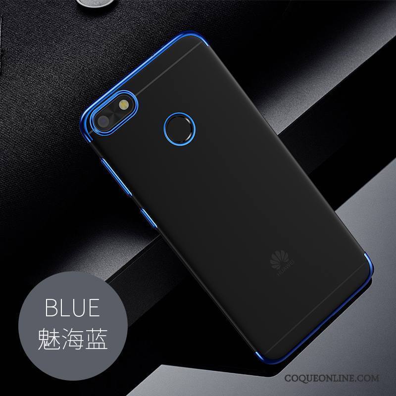 Huawei P Smart Coque De Téléphone Noir Étui Protection Silicone Transparent Fluide Doux