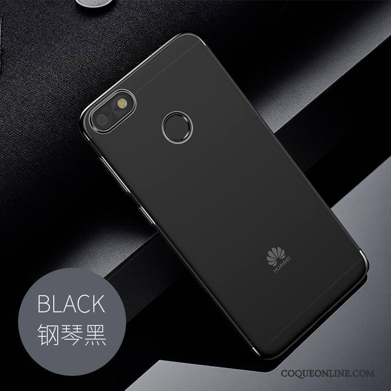 Huawei P Smart Coque De Téléphone Noir Étui Protection Silicone Transparent Fluide Doux