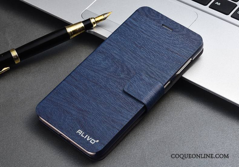 Huawei P Smart Coque De Téléphone Protection Clamshell Bleu Étui En Cuir