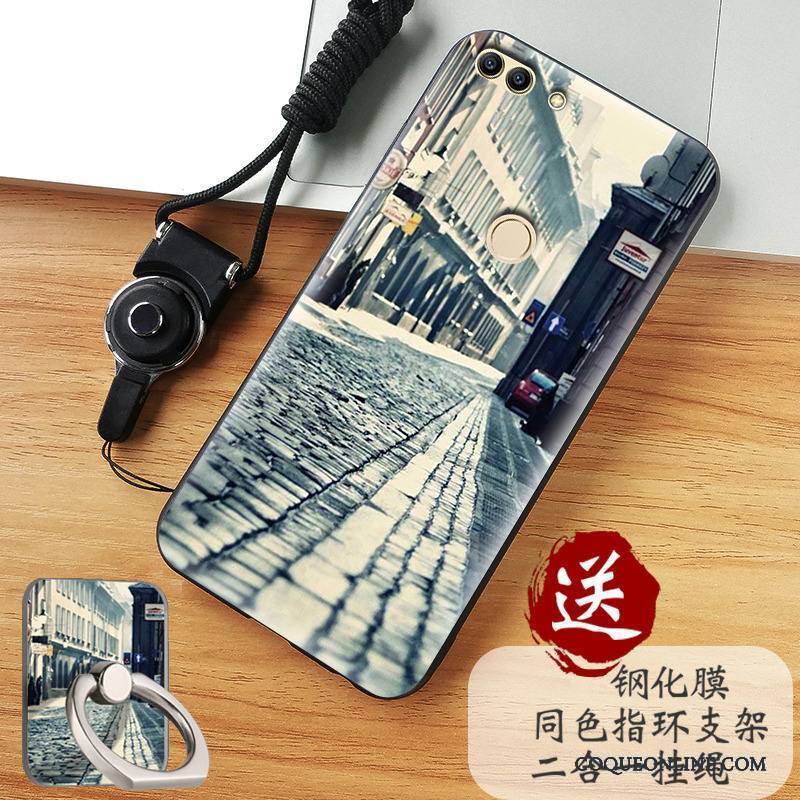 Huawei P Smart Coque Incassable Tout Compris Protection Étui Gris Fluide Doux Silicone