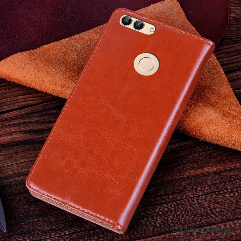 Huawei P Smart Coque Protection Étui Housse Rouge Étui En Cuir De Téléphone