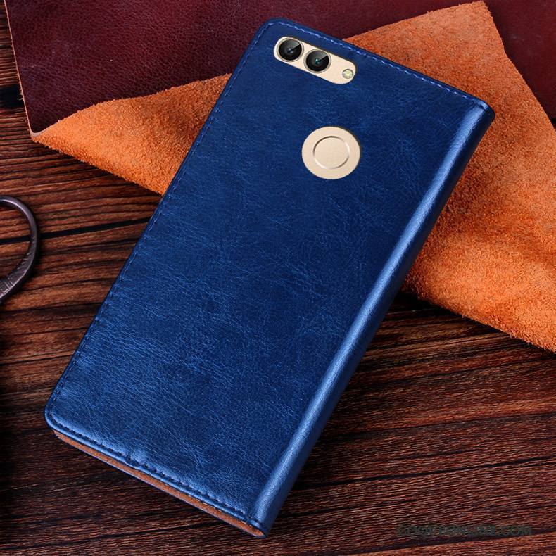 Huawei P Smart Coque Protection Étui Housse Rouge Étui En Cuir De Téléphone