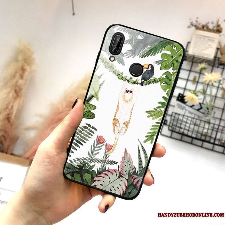 Huawei P Smart+ Coque Verre Vert Silicone Tout Compris Protection Étui