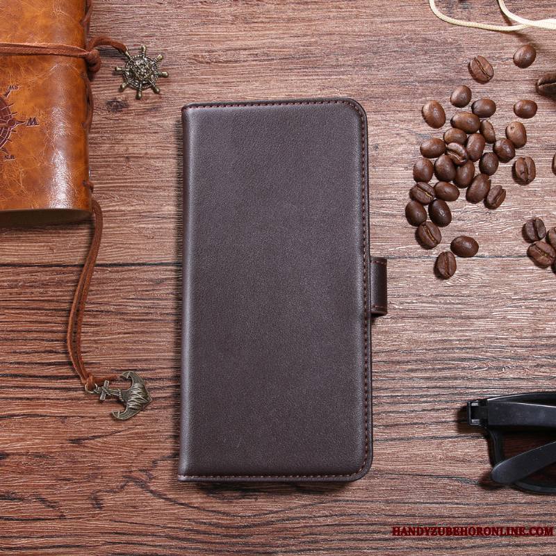 Huawei P Smart+ Coque Étui En Cuir Tout Compris Tendance Téléphone Portable Housse Portefeuille Cuir Véritable