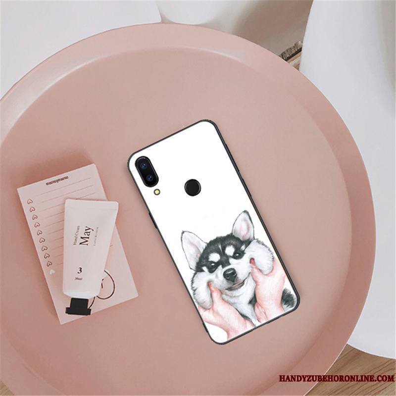 Huawei P Smart+ Coque Étui Verre Incassable Personnalité Vent Fluide Doux Original