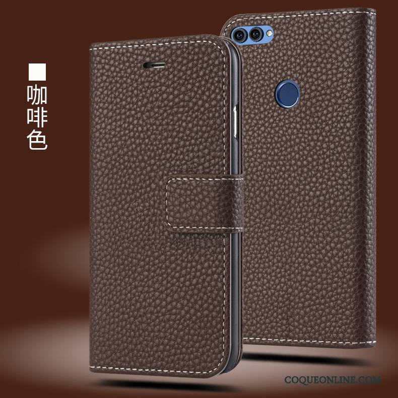 Huawei P Smart Coque Étui Étui En Cuir Incassable Housse Tout Compris Rouge Protection