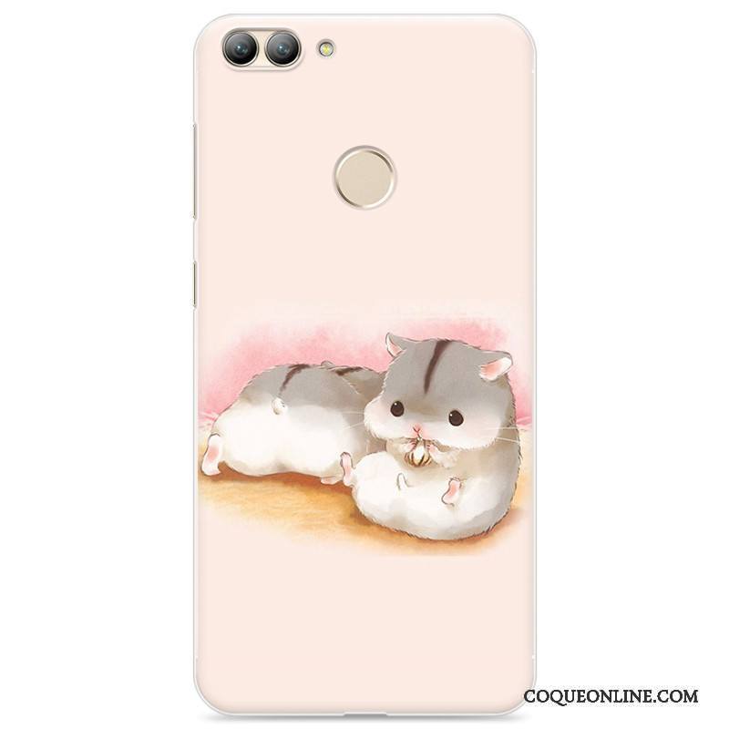 Huawei P Smart Dessin Animé Étui Coque Protection Fluide Doux De Téléphone Rose