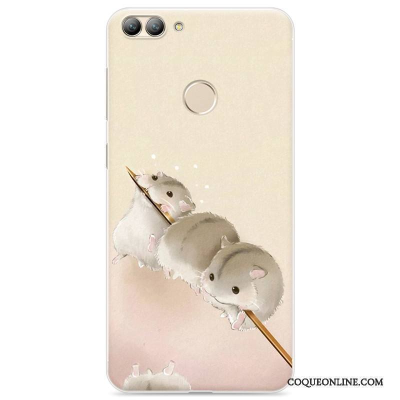 Huawei P Smart Dessin Animé Étui Coque Protection Fluide Doux De Téléphone Rose