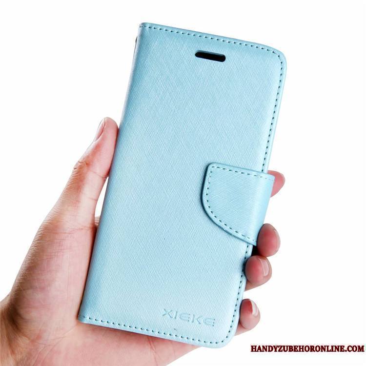 Huawei P Smart+ Fluide Doux Coque Bleu Ornements Suspendus Portefeuille Étui Protection