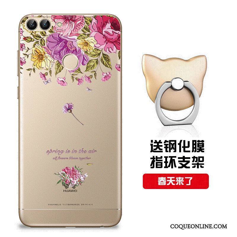 Huawei P Smart Fluide Doux Incassable Protection Rose Coque Étui De Téléphone