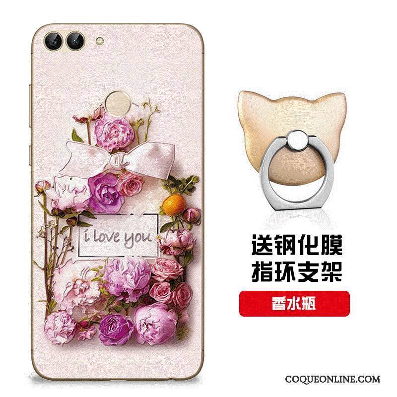 Huawei P Smart Fluide Doux Incassable Protection Rose Coque Étui De Téléphone