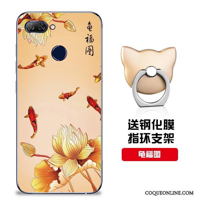 Huawei P Smart Incassable Coque De Téléphone Étui Fluide Doux Protection Modèle Jaune