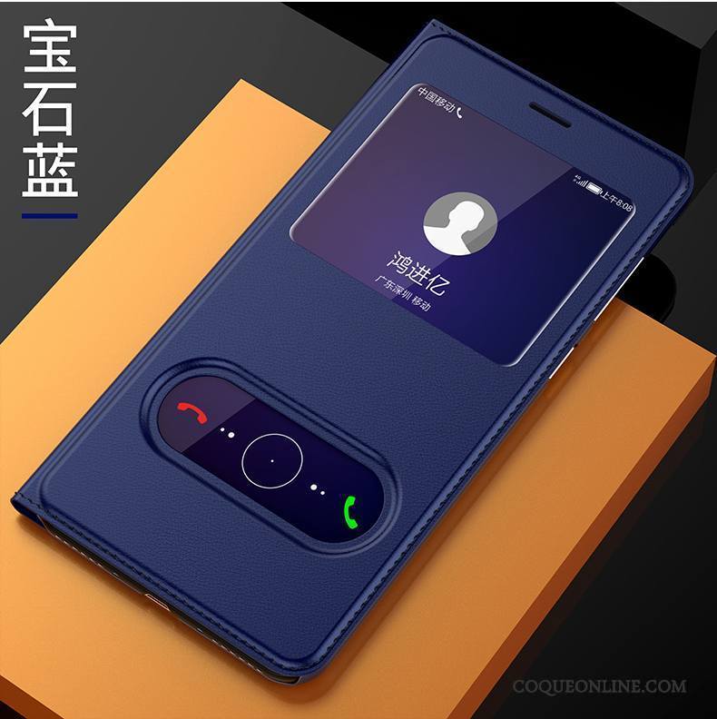 Huawei P Smart Incassable Étui Rouge Housse Coque De Téléphone Protection Étui En Cuir