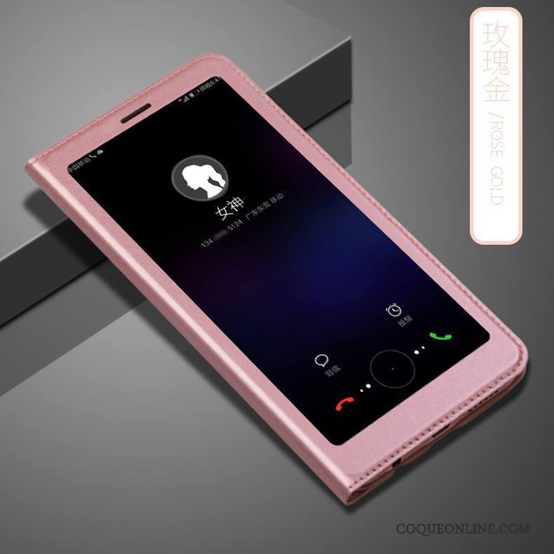 Huawei P Smart Rose Étui En Cuir Clamshell Incassable Tendance Protection Coque De Téléphone