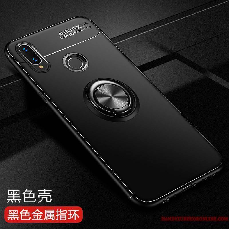 Huawei P Smart+ Support Étui Tout Compris Noir Fluide Doux Coque Protection