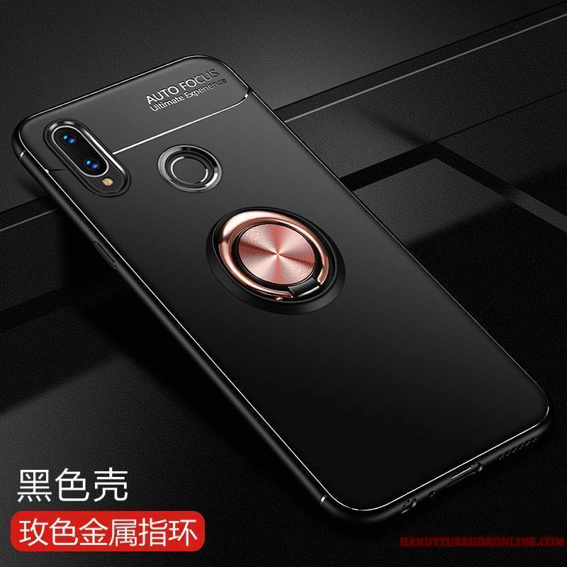 Huawei P Smart+ Support Étui Tout Compris Noir Fluide Doux Coque Protection