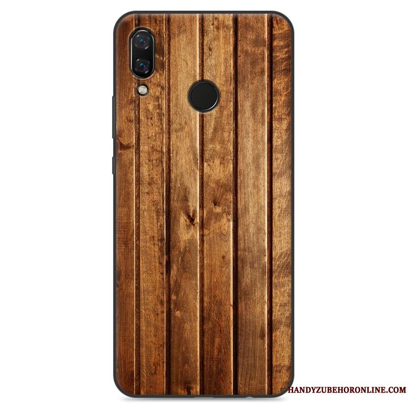 Huawei P Smart Z Bois Créatif Noir Protection Coque De Téléphone Fluide Doux Tendance