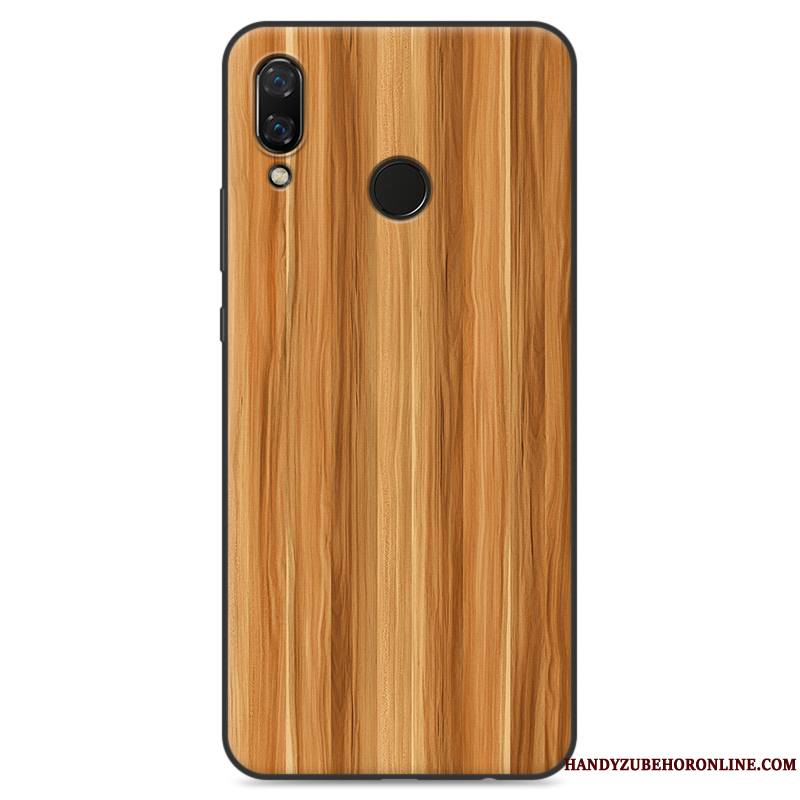 Huawei P Smart Z Bois Créatif Noir Protection Coque De Téléphone Fluide Doux Tendance