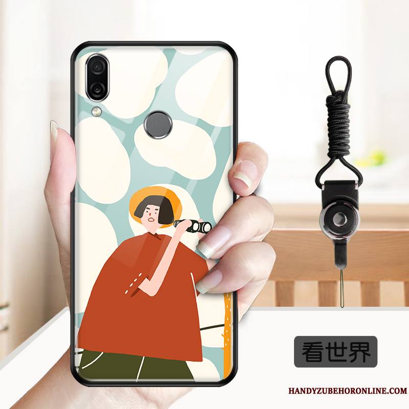 Huawei P Smart Z Coque De Téléphone Miroir Tout Compris Silicone Dessin Animé Protection Verre