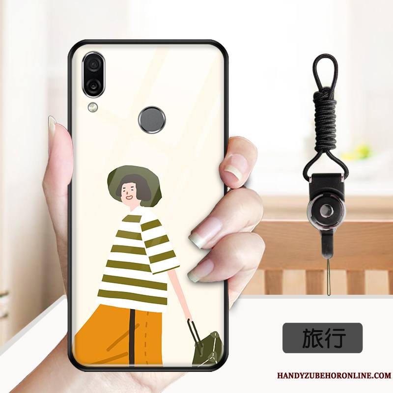 Huawei P Smart Z Coque De Téléphone Miroir Tout Compris Silicone Dessin Animé Protection Verre