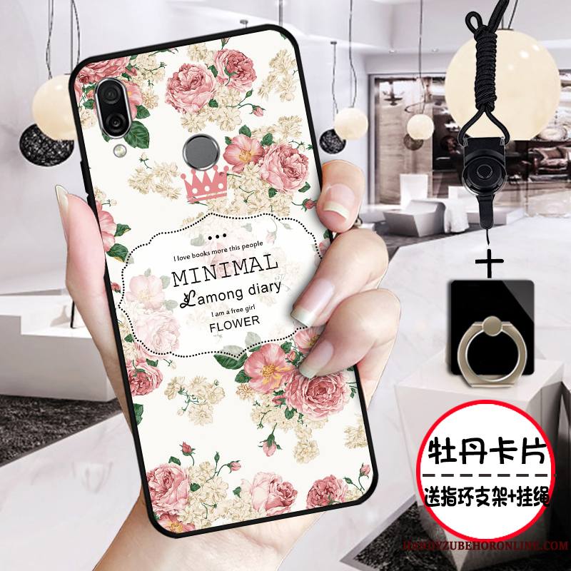 Huawei P Smart Z Dessin Animé Rose Protection Étui Tout Compris Fluide Doux Coque De Téléphone