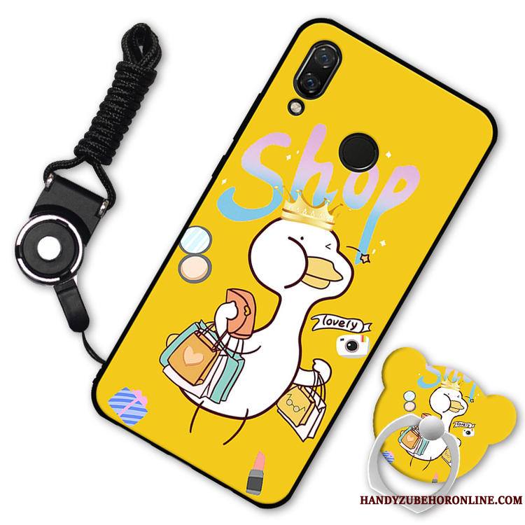 Huawei P Smart Z Support Dessin Animé Coque De Téléphone Encre Rafraîchissant Simple Fleur De Pêche