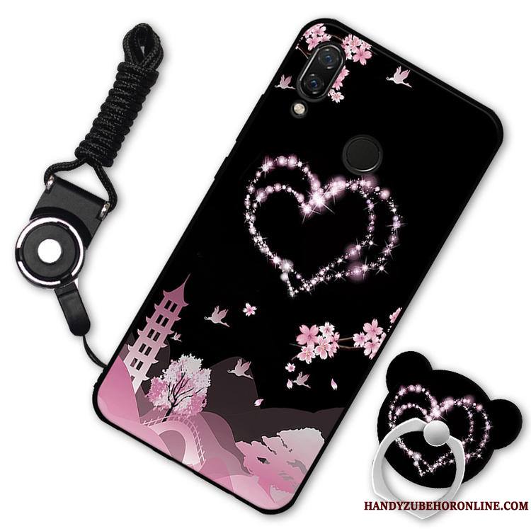 Huawei P Smart Z Support Dessin Animé Coque De Téléphone Encre Rafraîchissant Simple Fleur De Pêche