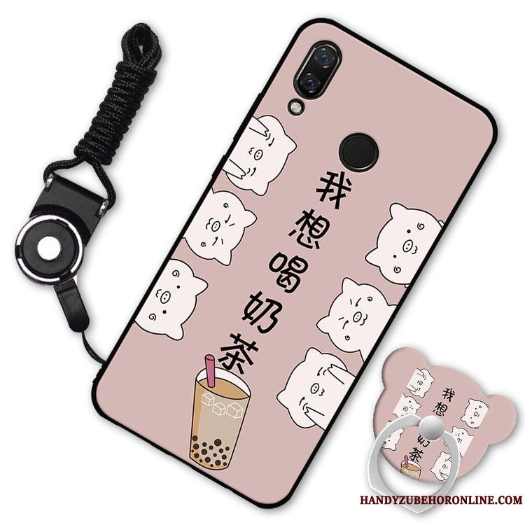 Huawei P Smart Z Support Dessin Animé Coque De Téléphone Encre Rafraîchissant Simple Fleur De Pêche